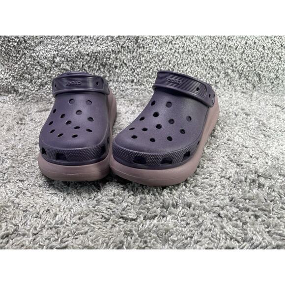 Crocs Classic Crush Womens Size 7 Shoes Purple Chunky Platform Clogs Sandals - Picture 9 of 12